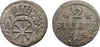 Brandenburg-Preußen 2 Stüber 1752 C, Kleve Friedrich II. 1740-1786 Schrötlingsfehler, Kratzer, VF