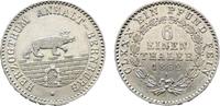 Anhalt-Bernburg 1/6 Taler Alexander Carl 1834-1863 -