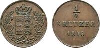 Württemberg Cu 1/2 Kreuzer 1840 Wilhelm I. 1816-1864 VF+