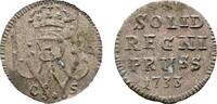 Brandenburg-Preußen Schilling 1733 CG Königsberg Friedrich Wilhelm I. 1713-1740 Kl. Schrötlingsfehler etwas Fundbelag, VF