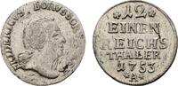 Brandenburg-Preu&szlig;en 1/12 Taler 1753 A, Berlin Friedrich II. 1740-1786 Kl... 51.96 US$  +  57.74 US$ shipping