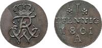 Brandenburg-Preu&szlig;en Pfennig 1801 A Friedrich Wilhelm III. 1797-1840 Sehr... 63.51 US$  +  57.74 US$ shipping