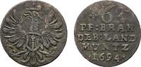 Brandenburg-Preu&szlig;en 6 Pfennig 1694 LCS Berlin Friedrich III. 1688-1701 S... 40.41 US$  +  57.74 US$ shipping
