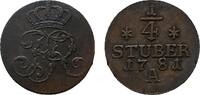 Brandenburg-Preußen Cu 1/4 Stüber Friedrich II. 1740-1786 -