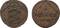 Bayern Cu Heller 1809 Maximilian I. Joseph 1806-1825 VF