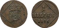 Bayern Cu Heller 1825 Maximilian I. Joseph 1806-1825 VF