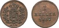 Bayern Cu Heller 1853 Maximilian II. 1848-1864 Fast vorzüglich