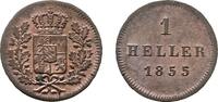 Bayern Cu Heller 1855 Maximilian II. 1848-1864 VF-EF