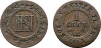 Westfalen, K&ouml;nigreich Cu Centime 1812 C Hieronymus Napoleon 1807-1813 Se... 17.32 US$  +  57.74 US$ shipping