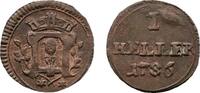 Augsburg, Stadt Cu Heller 1786 Etwas rauher Schrötling, VF