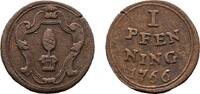 Augsburg, Stadt Cu Pfennig 1766 Winz. Schrötlingsfehler am Rand, VF