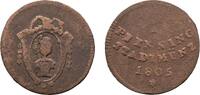 Augsburg, Stadt Cu Pfennig 1805 Selten. VF-
