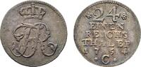 Brandenburg-Preußen 1/24 Taler 1754 C, Kleve Friedrich II. 1740-1786 Kl. Schrötlingsfehler, fast vorzüglich