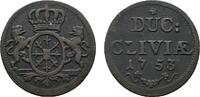 Brandenburg-Preu&szlig;en Cu Deut 1753 Kleve Friedrich II. 1740-1786 Sehr sch&ouml;n 46.19 US$  +  57.74 US$ shipping