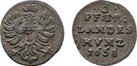 Brandenburg-Preußen 3 Pfennig 1658 Berlin Friedrich Wilhelm 1640-1688 Winz. Zainende, VF