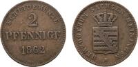 Sachsen-Meiningen Cu 2 Pfennig 1862 Bernhard Erich Freund 1803-1866 Sehr... 5.77 US$  +  57.74 US$ shipping