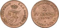 Mecklenburg-Schwerin Cu 2 Pfennig 1872 B Friedrich Franz II. 1842-1883 S... 11.55 US$  +  57.74 US$ shipping