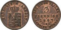 Anhalt-Dessau Cu 3 Pfennig Leopold Friedrich 1817-1871 -