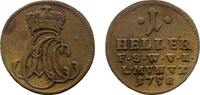 Sachsen-Weimar-Eisenach Cu Heller 1758 Eisenach Ernst August Constantin ... 17.32 US$  +  57.74 US$ shipping