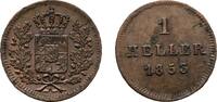 Bayern Cu Heller 1853 Maximilian II. 1848-1864 VF-EF