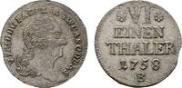 Anhalt-Bernburg 1/6 Taler Victor Friedrich 1721-1765 -