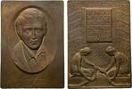 Personenmedaillen Bronzeplakette Heine, Heinrich *1799 in Düsseldorf, +1856 in Paris -