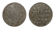 Anhalt-Bernburg 6 Pfennig Victor Friedrich 1721-1765 -