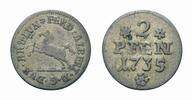Braunschweig-Wolfenbüttel 2 Pfennig Ferdinand Albrecht II. 1735 -