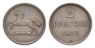 Braunschweig-Wolfenbüttel Cu 2 Pfennig Wilhelm 1831-1884 -