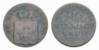 Brandenburg-Preußen Cu 4 Pfennig Friedrich Wilhelm III. 1797-1840 -