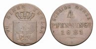 Brandenburg-Preußen Cu 4 Pfennig Friedrich Wilhelm III. 1797-1840 -
