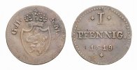 Hessen-Darmstadt Cu Pfennig Ludwig I. 1806-1830 -