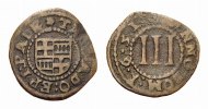 Paderborn, Bistum Cu 3 Pfennig Theodor Adolf von der Recke 1650-1661 -