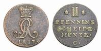 Braunschweig-Calenberg-Hannover Cu 2 Pfennig Georg III. 1760-1820 -