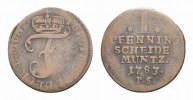 Waldeck Cu Pfennig Friedrich 1763-1812 -