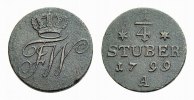 Brandenburg-Preußen Cu 1/4 Stüber Friedrich Wilhelm III. 1797-1840 -