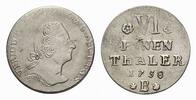 Anhalt-Bernburg 1/6 Taler Victor Friedrich 1721-1765 -