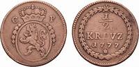 Pfalz, Kurlinie Cu 1/2 Kreuzer Karl Theodor 1743-1799 -