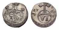 6 Pfennig 1760 FS Eisenach Sachsen-Weimar-Eisenach Anna Amalia 1758-1775 Etwas dezentriert, sehr schön +