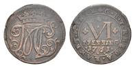 Bentheim-Tecklenburg-Rheda Cu 6 Pfennig Moritz Casimir 1710-1768 -