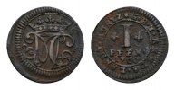 Bentheim-Tecklenburg-Rheda Cu Pfennig Moritz Casimir 1710-1768 -