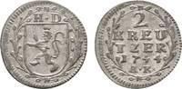 Hessen-Darmstadt 2 Kreuzer Ludwig VIII. 1739-1768 -