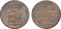 Oldenburg Cu 1/2 Grote Paul Friedrich August 1829-1853 -