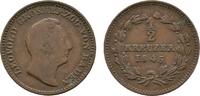 Baden-Durlach Cu 1/2 Kreuzer Leopold 1830-1852