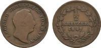 Baden-Durlach Cu 1/2 Kreuzer Leopold 1830-1852