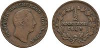 Baden-Durlach Cu 1/2 Kreuzer Leopold 1830-1852