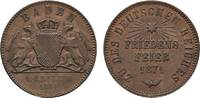 Baden-Durlach Cu Gedenkkreuzer Friedrich I. 1852-1907