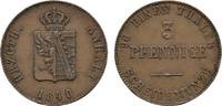 Anhalt-Bernburg Cu 3 Pfennig Alexander Carl 1834-1863 -
