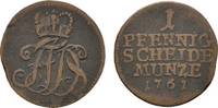 Sachsen-Coburg-Saalfeld Cu Pfennig Franz Josias 1745-1764 -