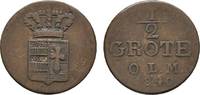 Oldenburg Cu 1/2 Grote Paul Friedrich August 1829-1853 -